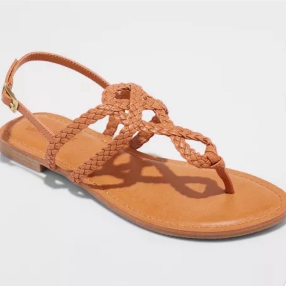 Universal Thread Jana Cognac Braided Sandals